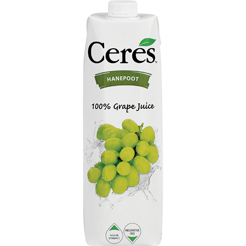 Ceres 100% Juice Hanepoot White Grape (1L)