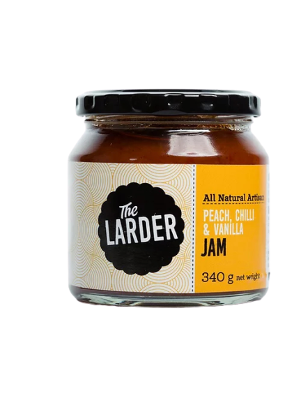 The Larder peach, chilli & vanilla jam 340g