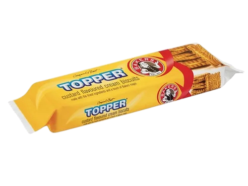 Bakers topper custard cream biscuits 125g