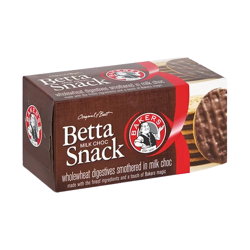 Bakers betta snack chocolate digestives 200g