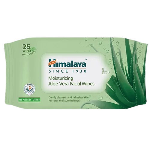 Himalaya moisturising aloe vera facial wipes x25