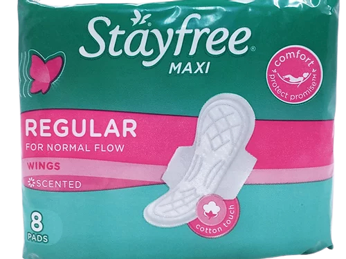 Stayfree maxi regular pads x8