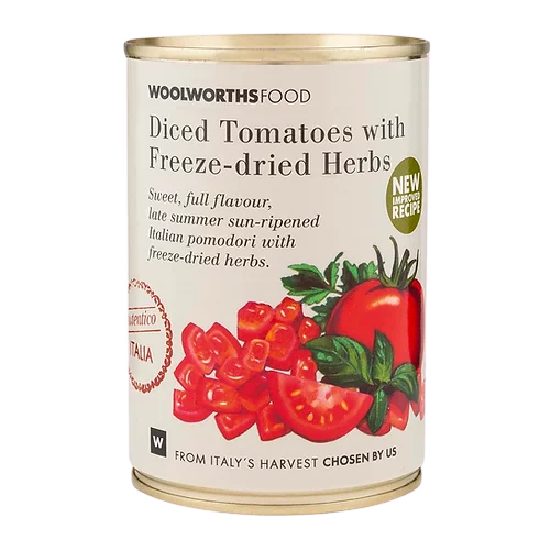 Woolworths Food Diced Tomatoes with Freeze-Dried Herbs